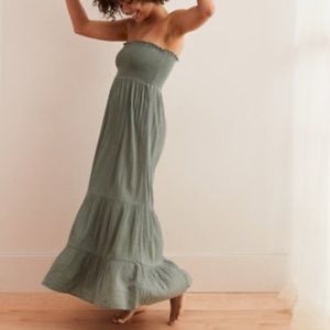 AE Aerie Smock Strapless Dress Med